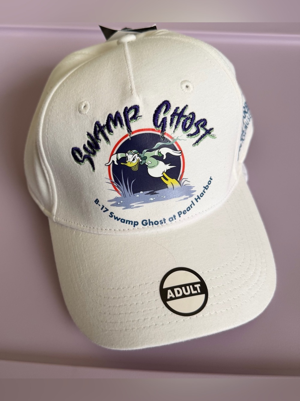 Pearl Harbor Aviation Museum Swamp Ghost Donald Duck Disney Hat Adult NWT